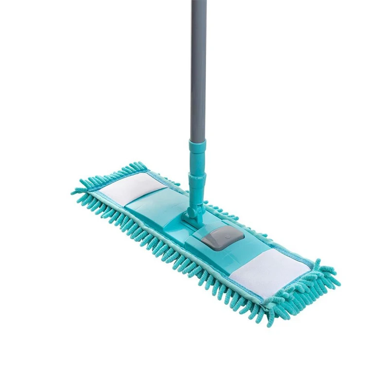 Customizable Chenille Flat Mop with Aluminum Telescopic Handle Polyester mop head for Kitchen Use