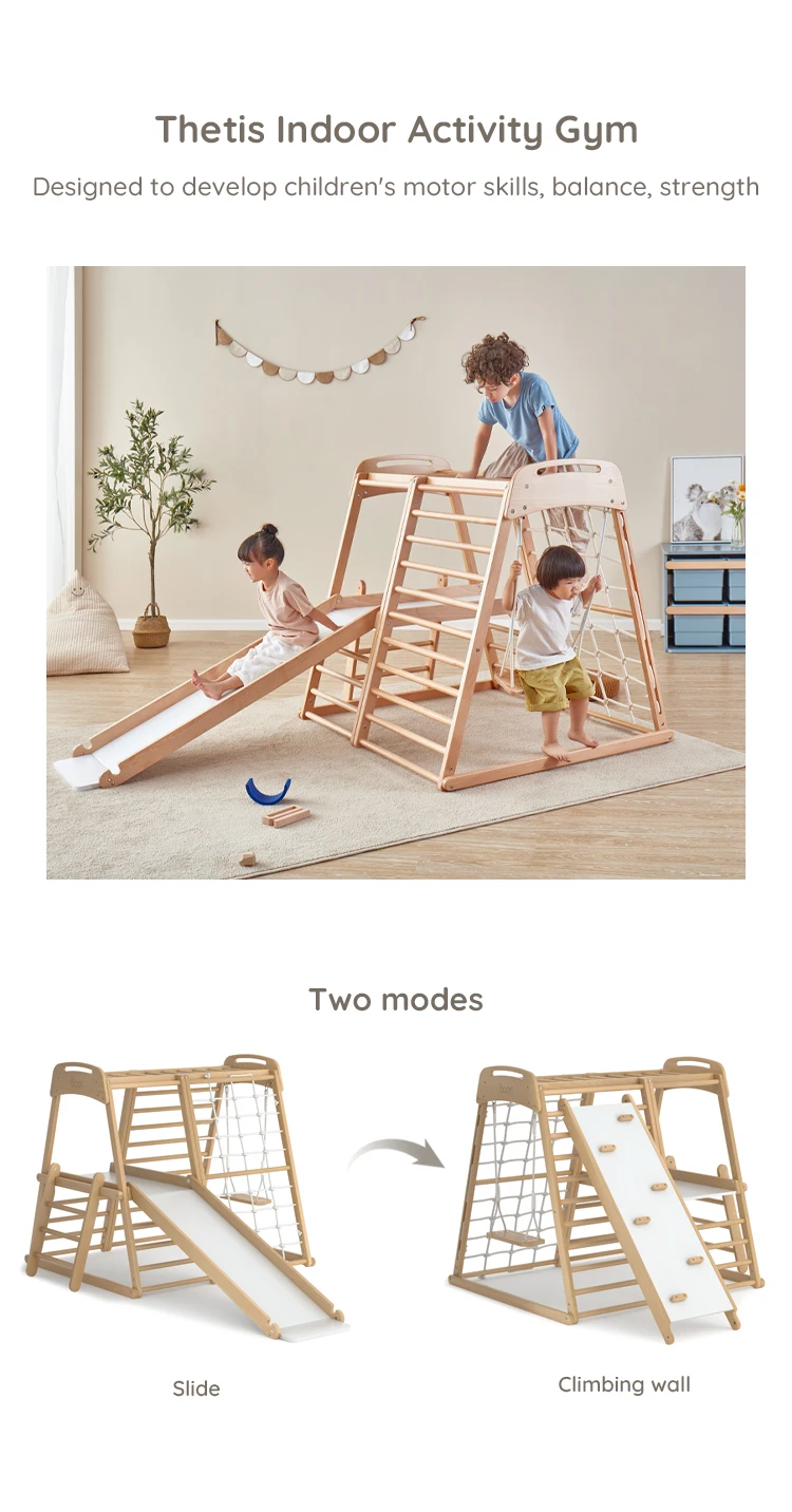 Only B2b Boori Kid Wooden Climbing Toys Toddler Indoor Wood 3 In 1 ...