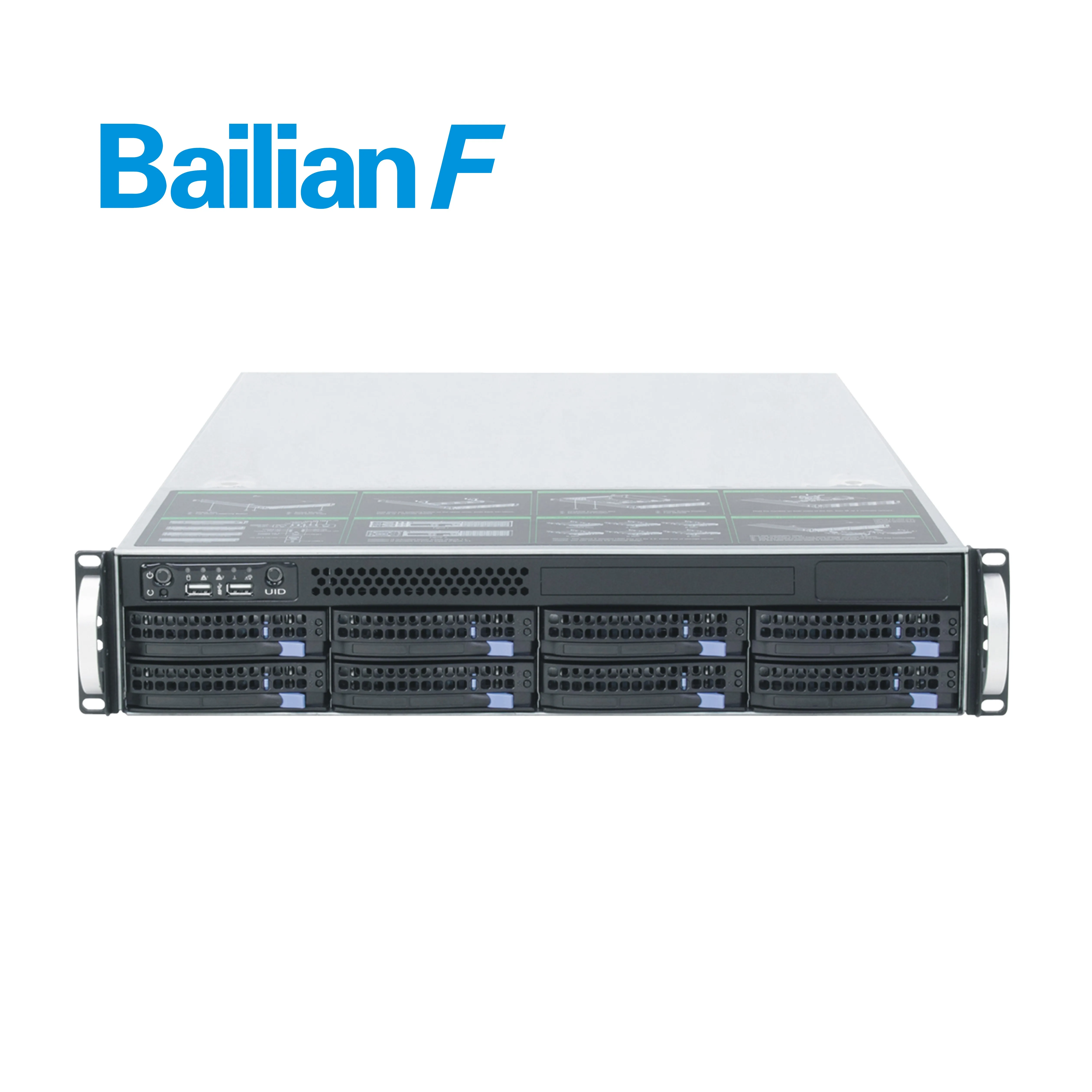 Customizable 2U Rack Server Chassis Low Price Mini ITX 8Bays 6GB SATA/6GB MINISAS/12GB MINISAS Backplane Hot Swap 12GB SATA/12GB
