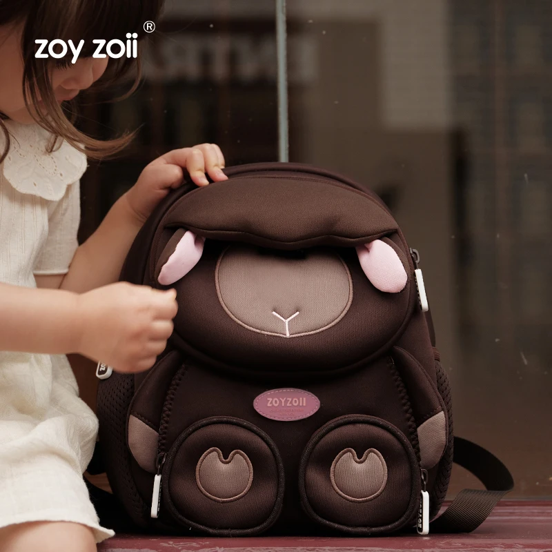OREZI Forest Animal Kids Backpack – Elk Fox Hare Bear Owl Toddler School Bag For Boys & Girls