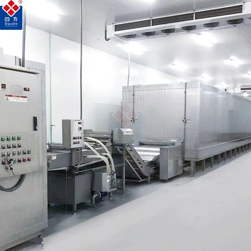 SQUARE Individual Quick Freezing Machine Automatic Iqf Tunnel Freezer Price