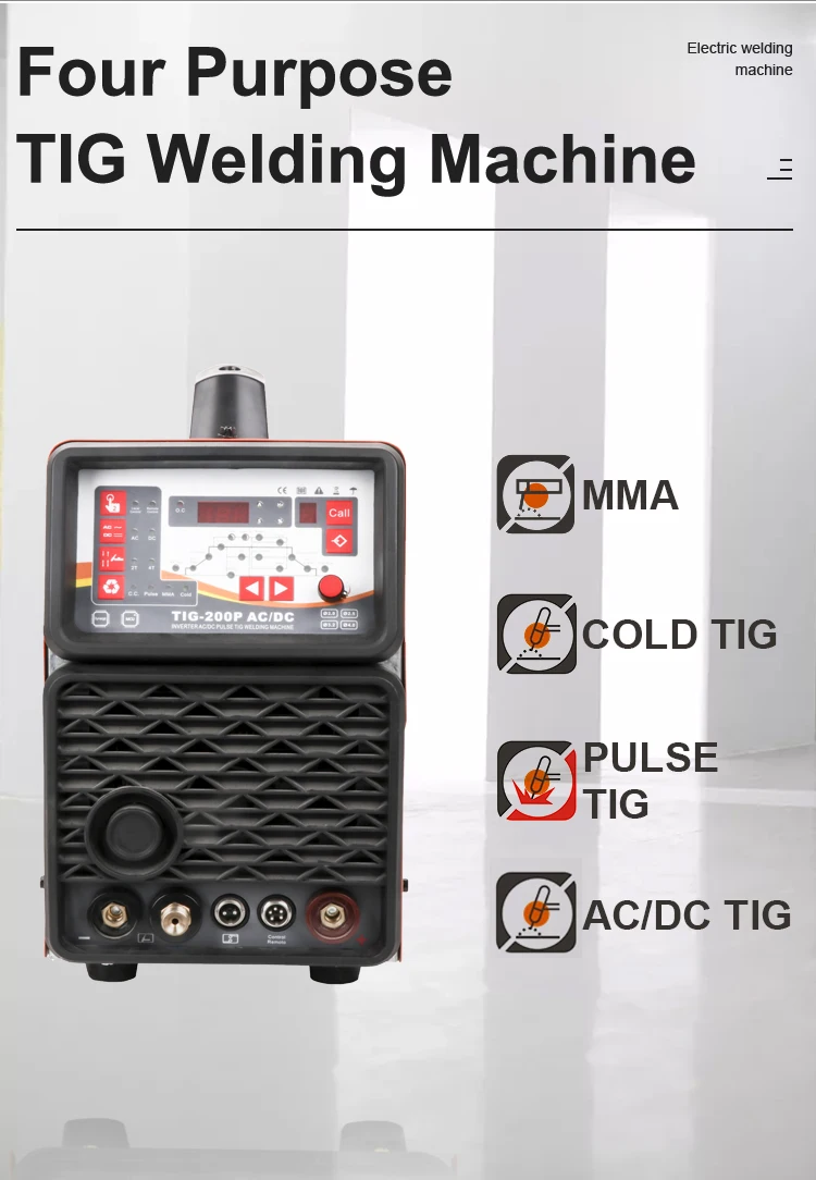 Aluminum Spot Welding Machine Tig200p Ac Dc Tig Welder Pulse Cold