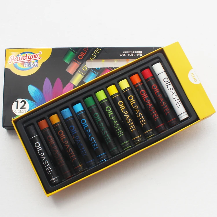 Customized Color Box Exquisite 12 Color Oil Pastels for Kids Art