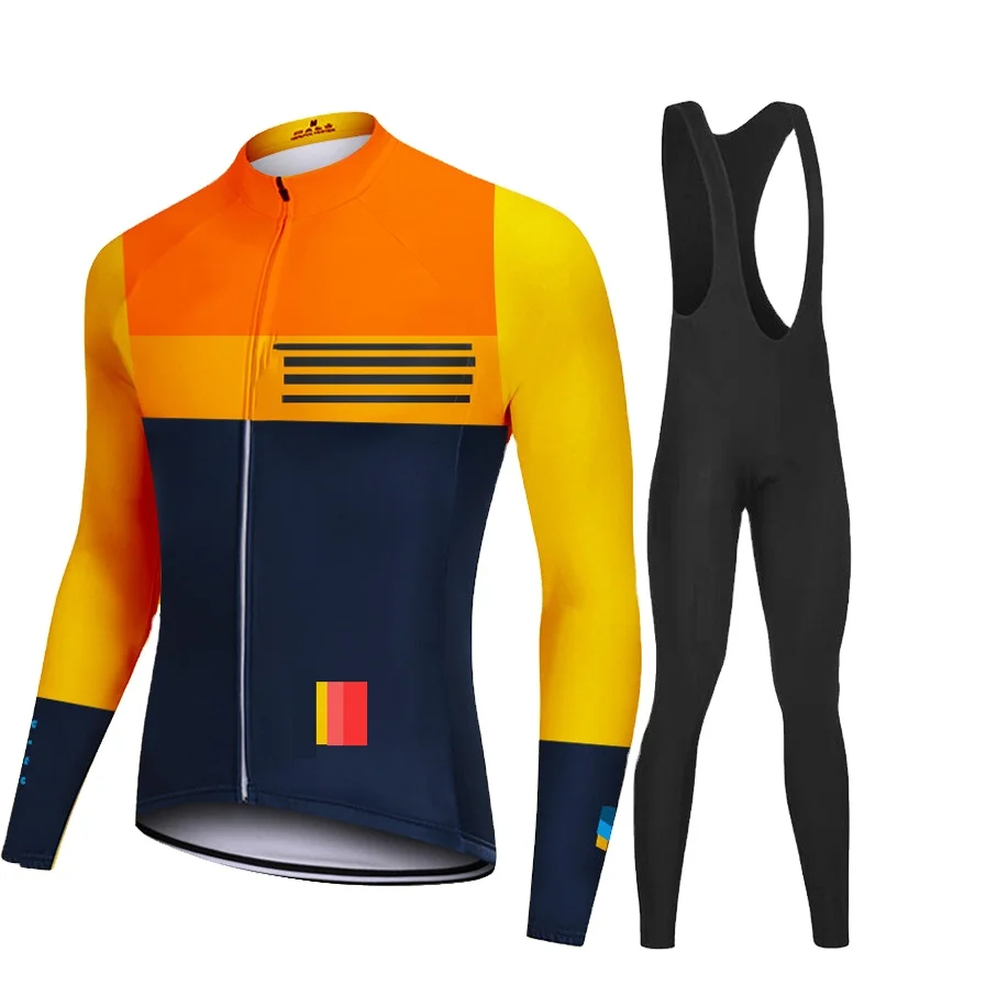 For Men Oem Customize Sportswear Suit Bike Clothes Bicycle Clothing Riding Sets Winter Long Sleeve Speed Drop Cycling Jersey