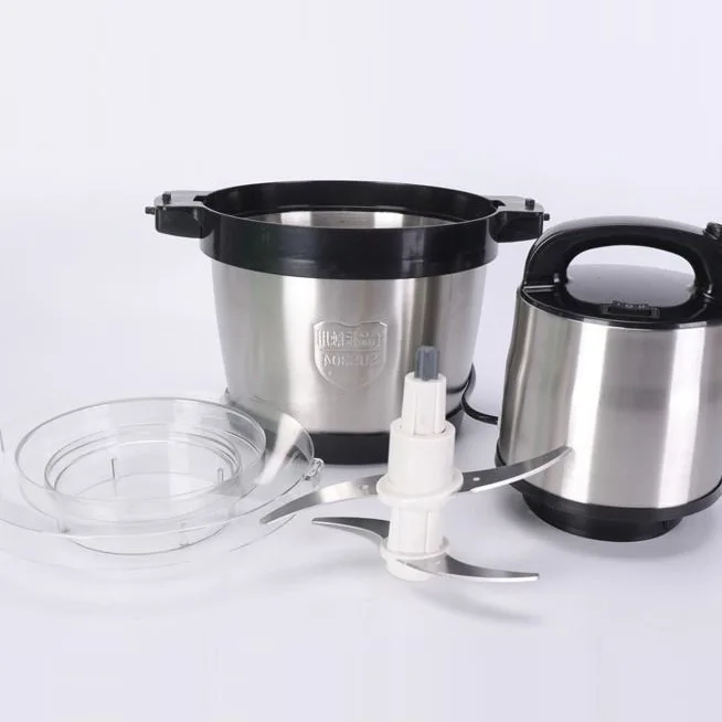 Multifunction 6L Large Capacity Yam Pounder Home Kitchen Food Grinders Stainless Steel Black Electric Mincer