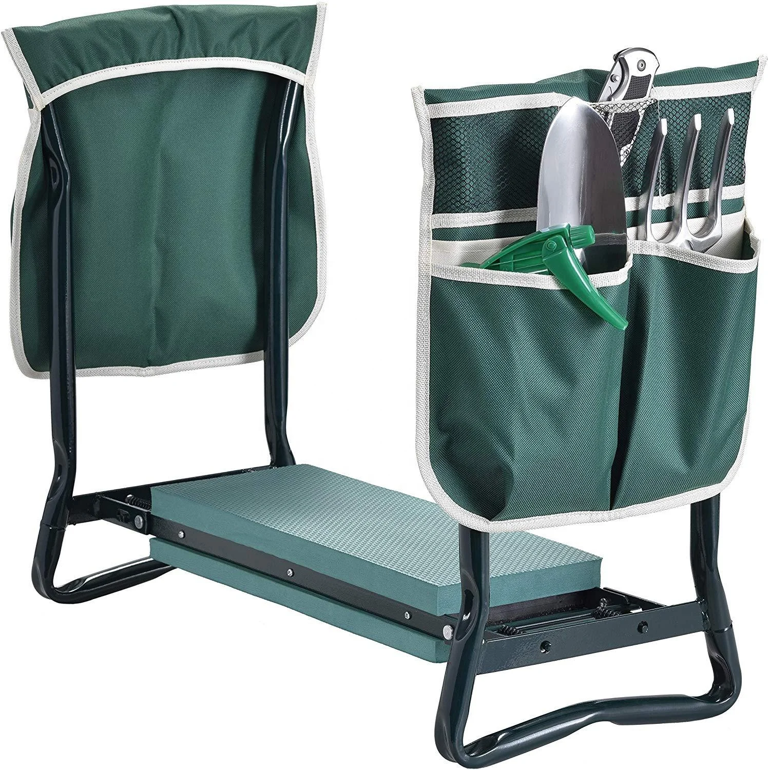 Folding Garden Kneeler Seat Bench Stool Kneeling Bag For Tool Pouch 