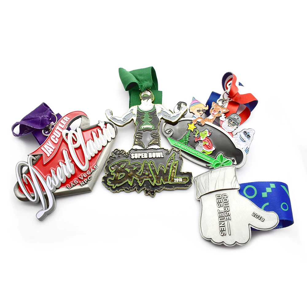 
Renhui изготовленный на заказ Марафон по бегу награда Honor металлическая Спортивная золотая медаль с лентой 