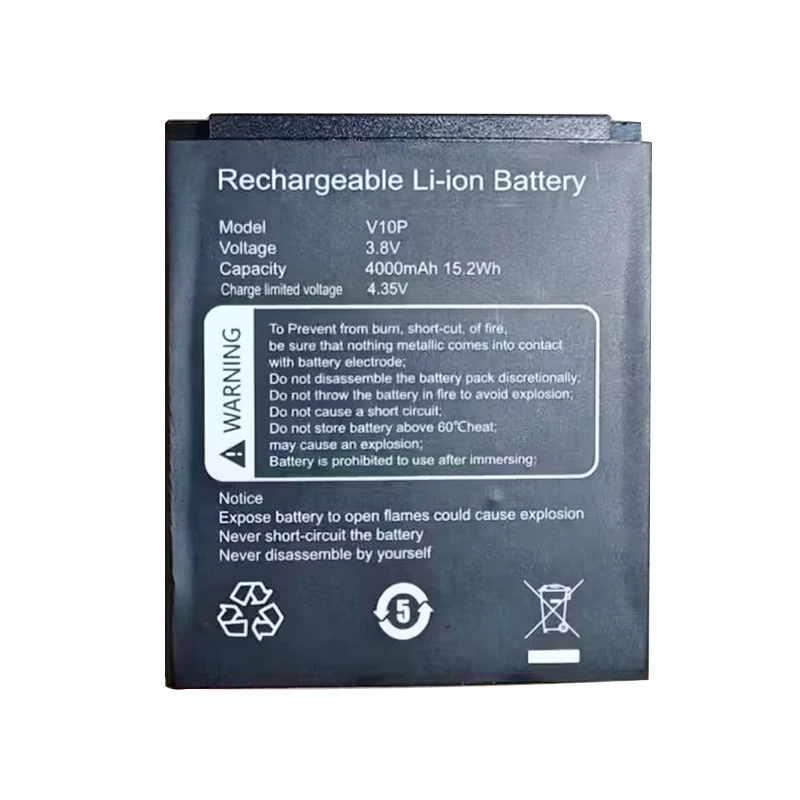 Battera Li-ion Athsholáthraithe In-ion Litiam 3.8V 4000 mAh le haghaidh Mheaisín Téarmainal Íocaíochta POS V10P