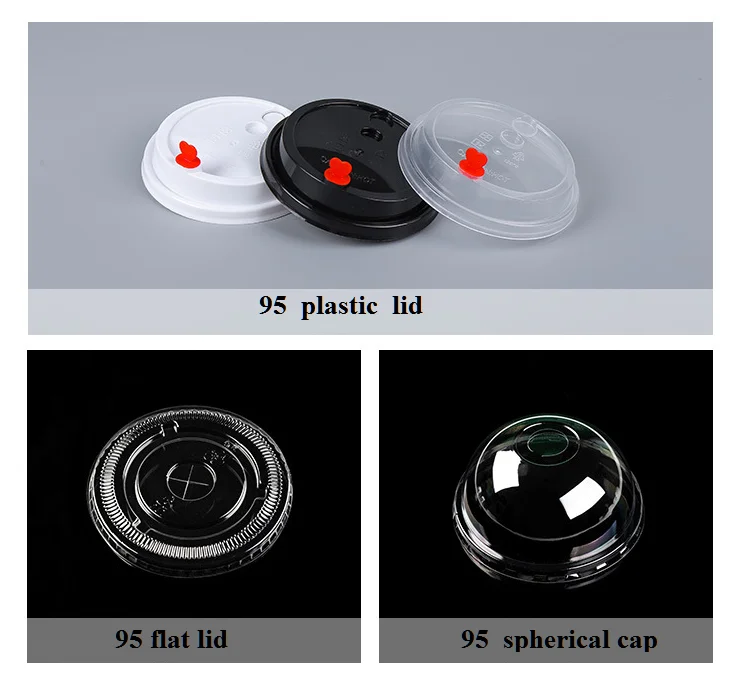 95 U Cup Custom Logo Clear PP Disposable Smoothie/Coffee/Yogurt Cups with Lid 350ml/500ml/680ml Takeaway Use