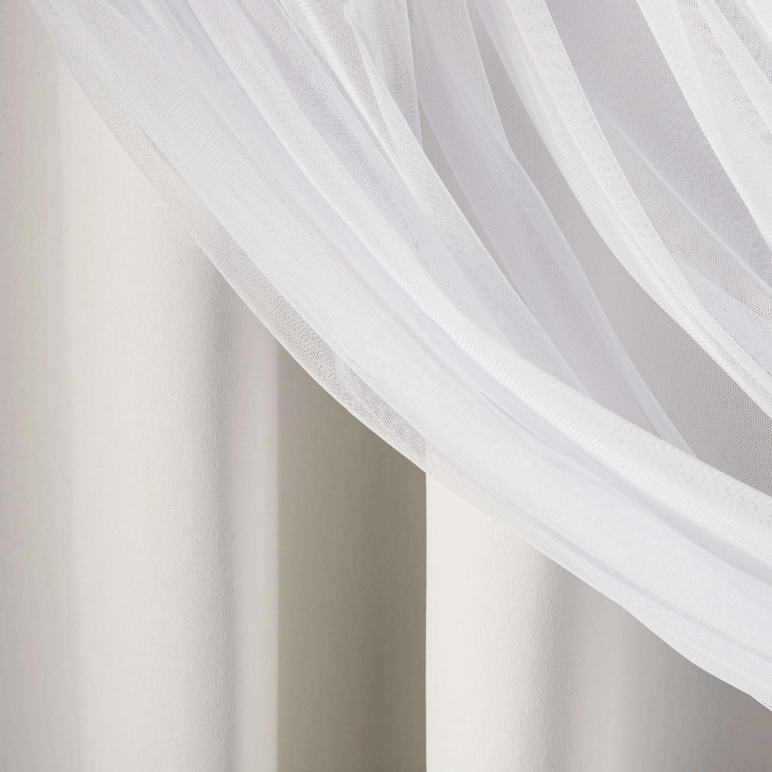 Bindi Luxury Double Layered Blackout and Sheer Grommet Top Curtains Sound Proof Voile Room Darkening Voile Curtains & Valances