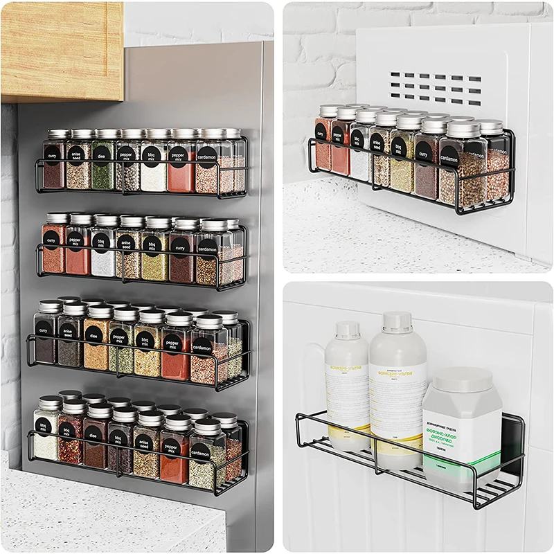 2 4 Pack Moveable Spice Rack Organizer Refrigerator Shelf