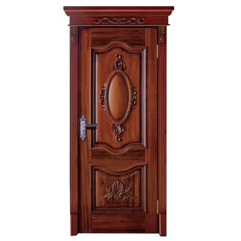 Frames Roman Classic Wood Grain White Color interior windproof wood doors for houses