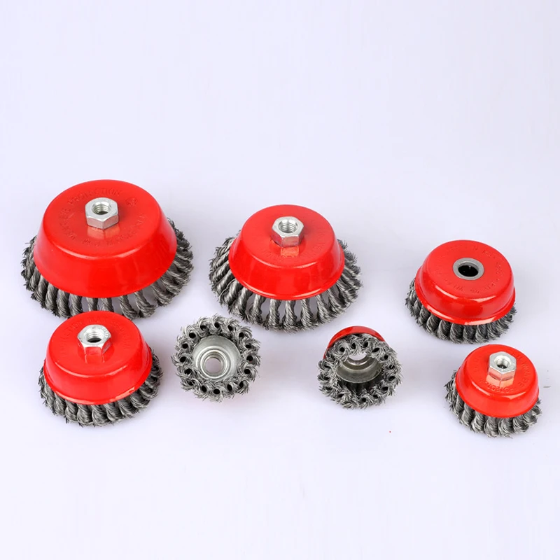 T-bar flat wheel wire brush widely used in construction and installation industries