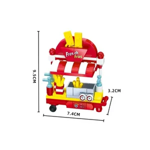 Mini Street View Interactive Plastic Building Block Set Small Particle Model of City for Kids Educational Toy Gift