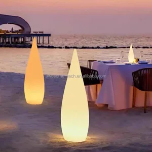 Standing Large Led Water Drop Floor Lamp Colorful Plastic Wireless Luminous for Indoor Use Rain Drop Floor Lamps