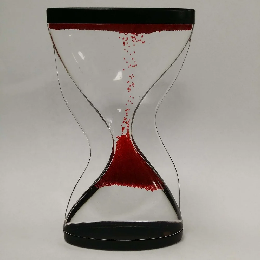 Acrylic Antigravity Counter Reverse Flowing Calming Relaxing Visual Educational Liquid Water Sand Clock Glass Timer Hourglass
