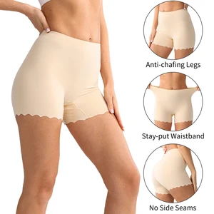 Women's Casual Summer Short Seamless High Waist Culotte Breathable Boxer Briefs Seamed Technique Wholesale Menstrual Panties