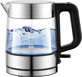 1L Speed-Boil Water kitchen Cordless Electric Water Kettle Fast Boiling Hot Heater Teapot Glass Kettles