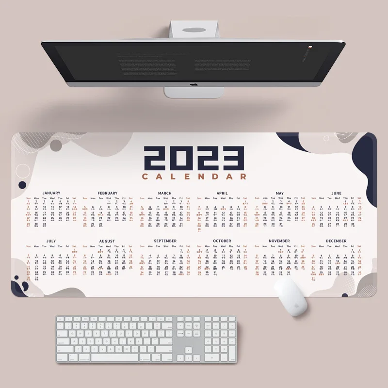 Factory Free Design Custom Calendar Mouse Pad Calendar Desk Pad Mouse Mat XXL Cheap Advertising Mouse Pad Gift Mat