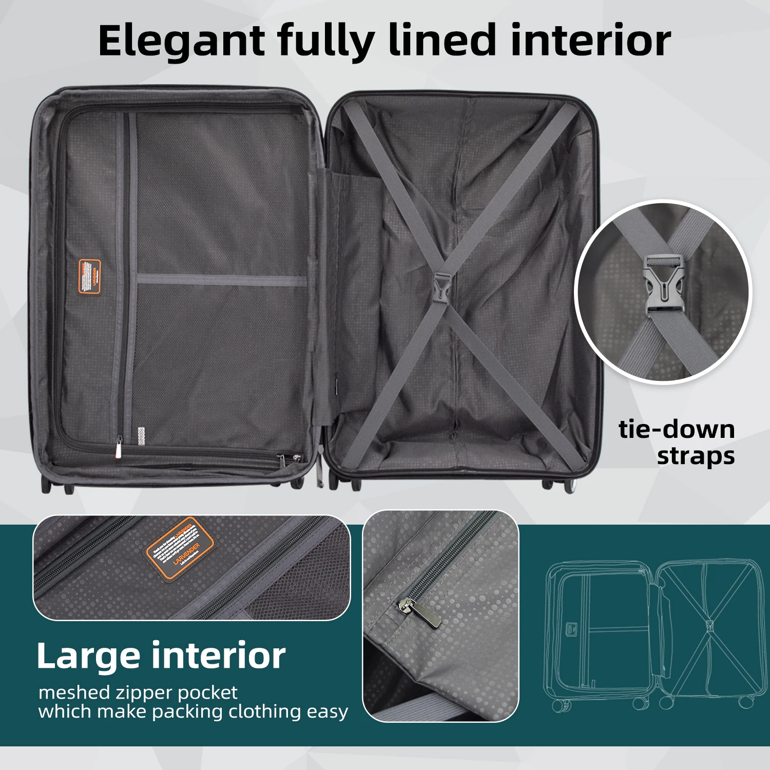 China Supplier Wholesale Hard Shell Luggage Suitcase 20