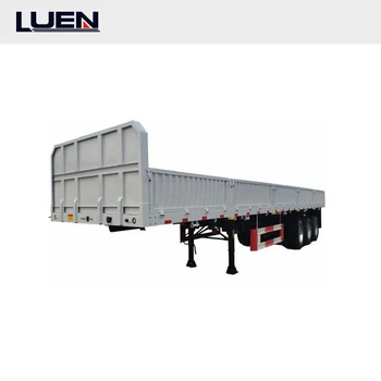 LUEN Brand Chinese Heavy Loading Container Chassis 20 Feet 40 Feet 50 ton Flat Bed Flatbed Semi Trailer For Sale
