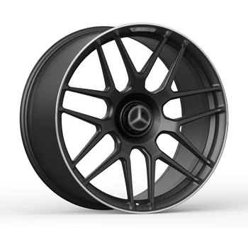 For B E N Z G500  22"  alloy wheel hub Amg Concave 5 Holes Ultra-light Weight Forged Aluminum GL Gloss Black with Machine Lip