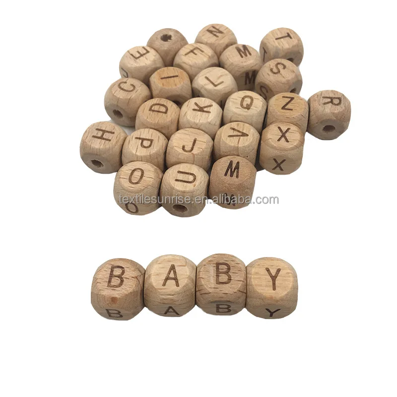 Buy Wholesale China 26 Square Letters Beads Natural Jewelry Making Diy  Accessories Beech Wood Letter Beads & Wood Letter Beads at USD 0.05