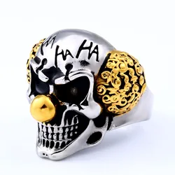 Stainless Steel Joker Face Design Ring For Men & Unisex - Oem