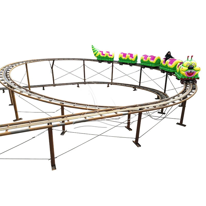 Popular Wacky Worm Train with Track Roller coaster Ride