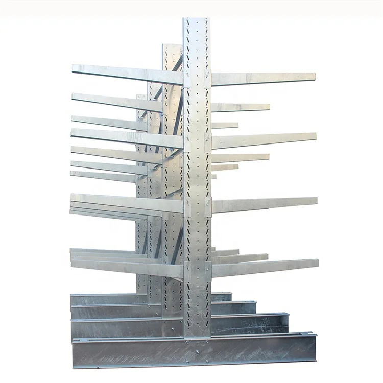 Galvanized Single or Double Side Heavy Duty Outdoor Pipe Storage Rack Industrial Cantilever Arm Racks