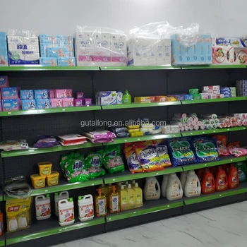 Scaffale Della Scaffalatura Del Supermercato Con I Prodotti O Le Merci Bianco Argilla S Image129254151 - Foto 3