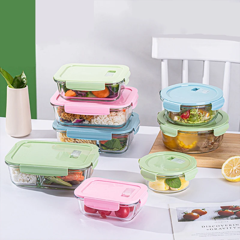 Microwave Safe Wholesale Adult Lunch Box Borosilicate Glass Food