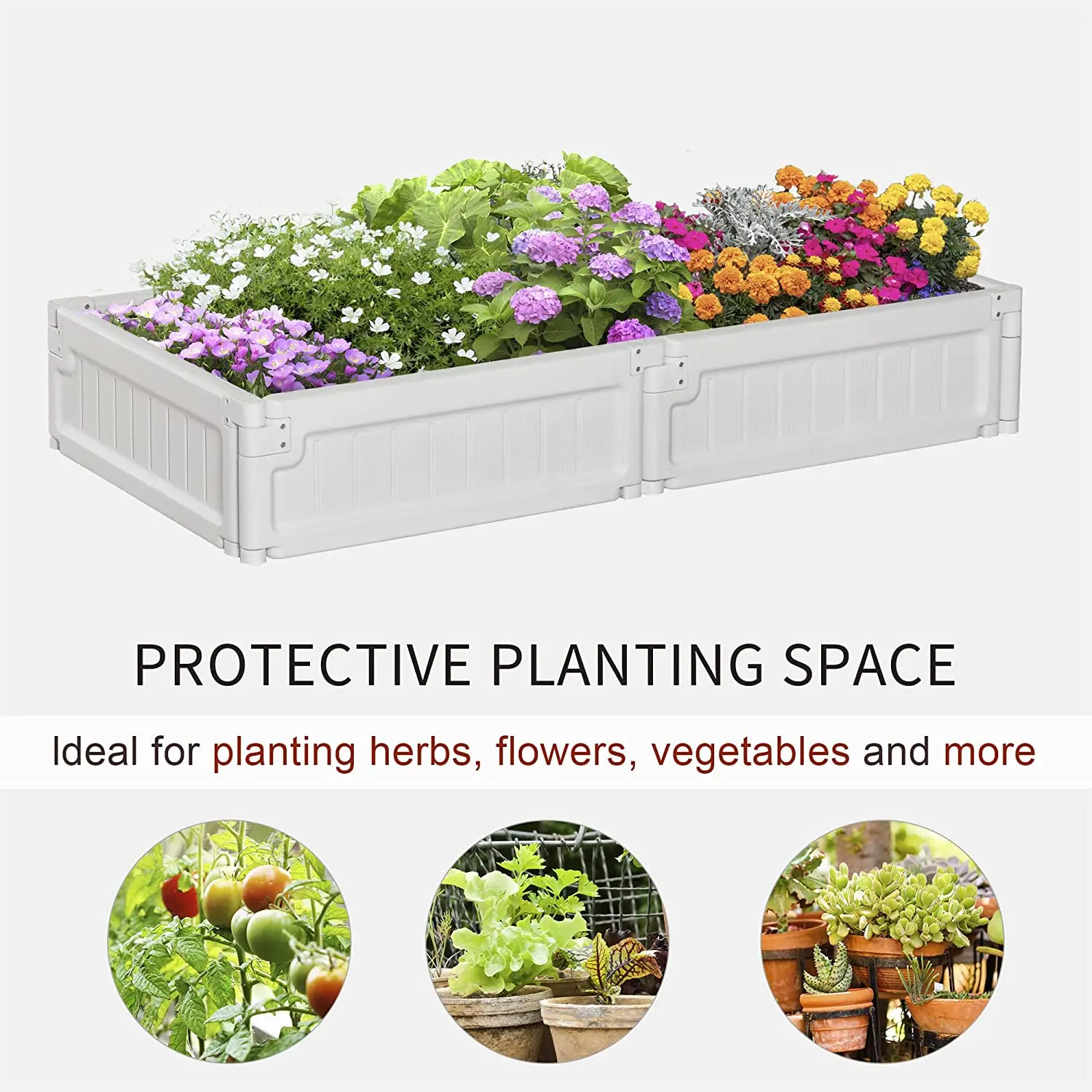 High Quality Multiple HDPE Plastic Raised Garden Planter Box for Flower and Plants