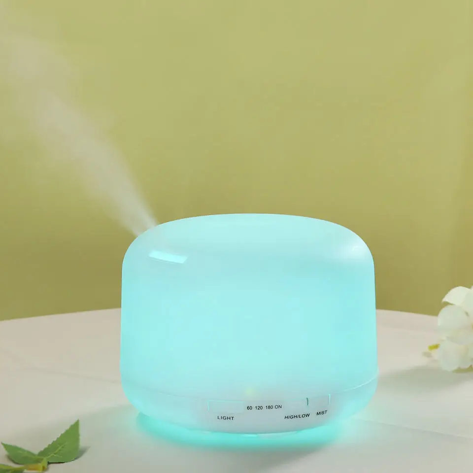 Newest 500ml Electric Aromatherapy Purifier Essential Oil Wood Aromatic 7 Led Color Air Humidifier Aroma Diffuser
