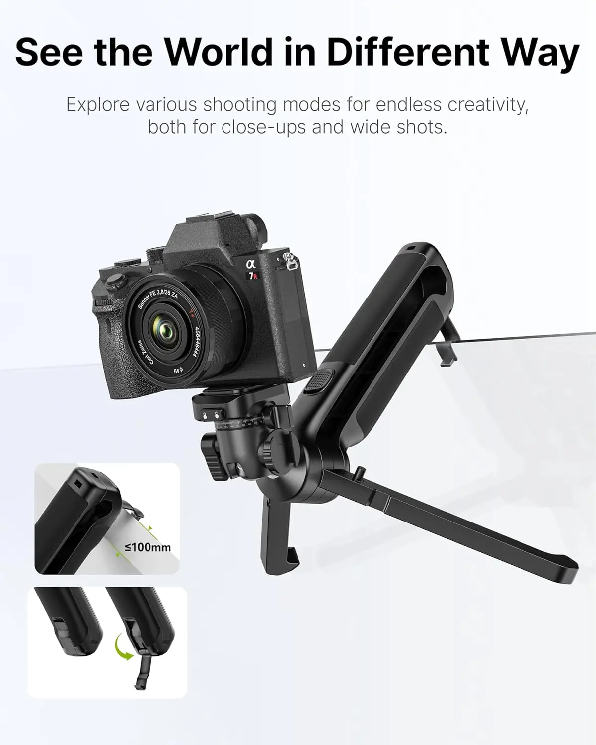 Mini Foldable Tripod Ulanzi TT38 One-click Quick Release Tripod for Camera with Hidden Hook Cold Shoe Mount