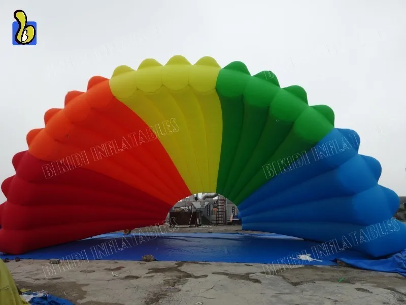 Outdoor Red Inflatable Shell Dome Large Inflatable Stage Cover Tent for Event