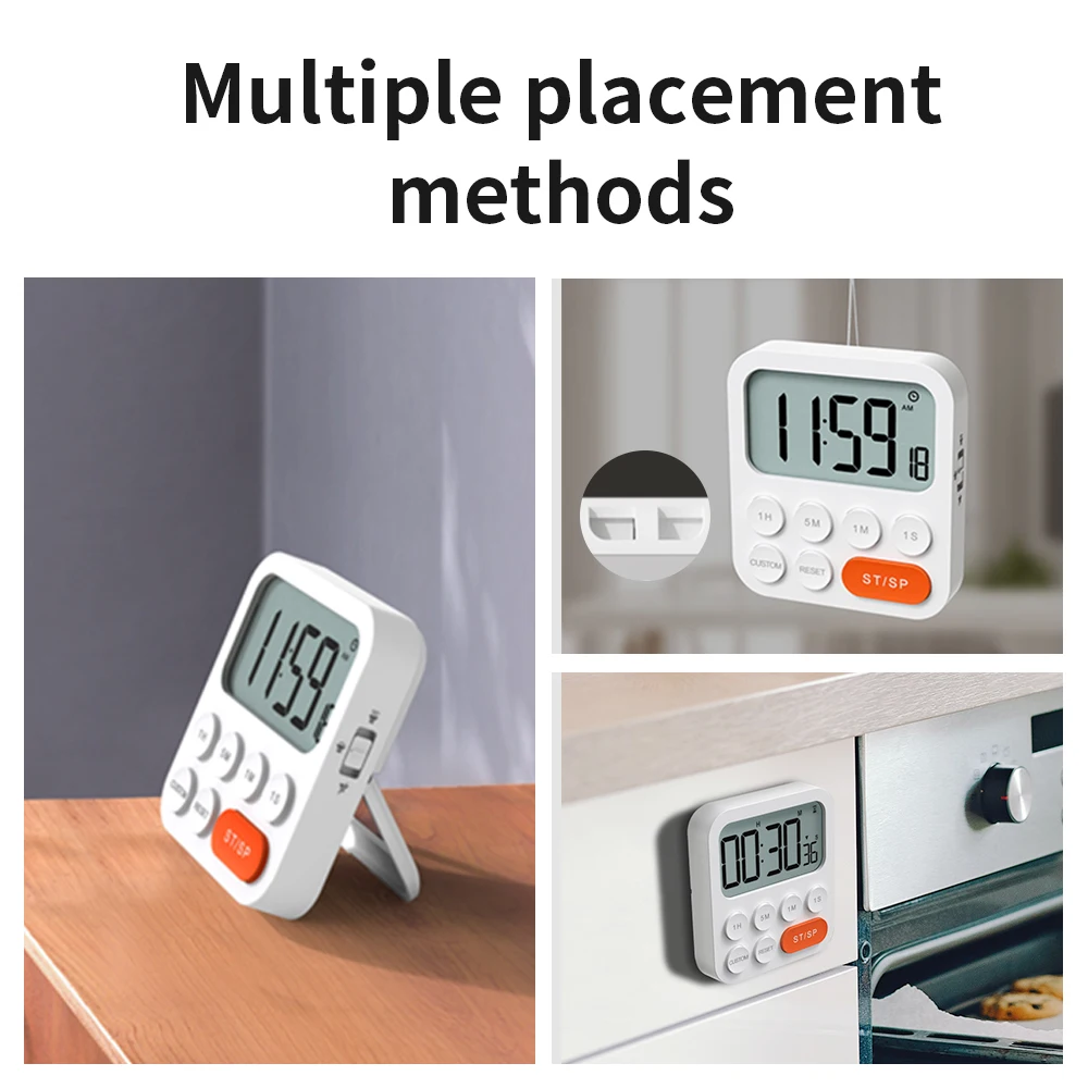 Mini Electric Digital Alarm Clock Countdown Reminder Timers for Gym or Kitchen