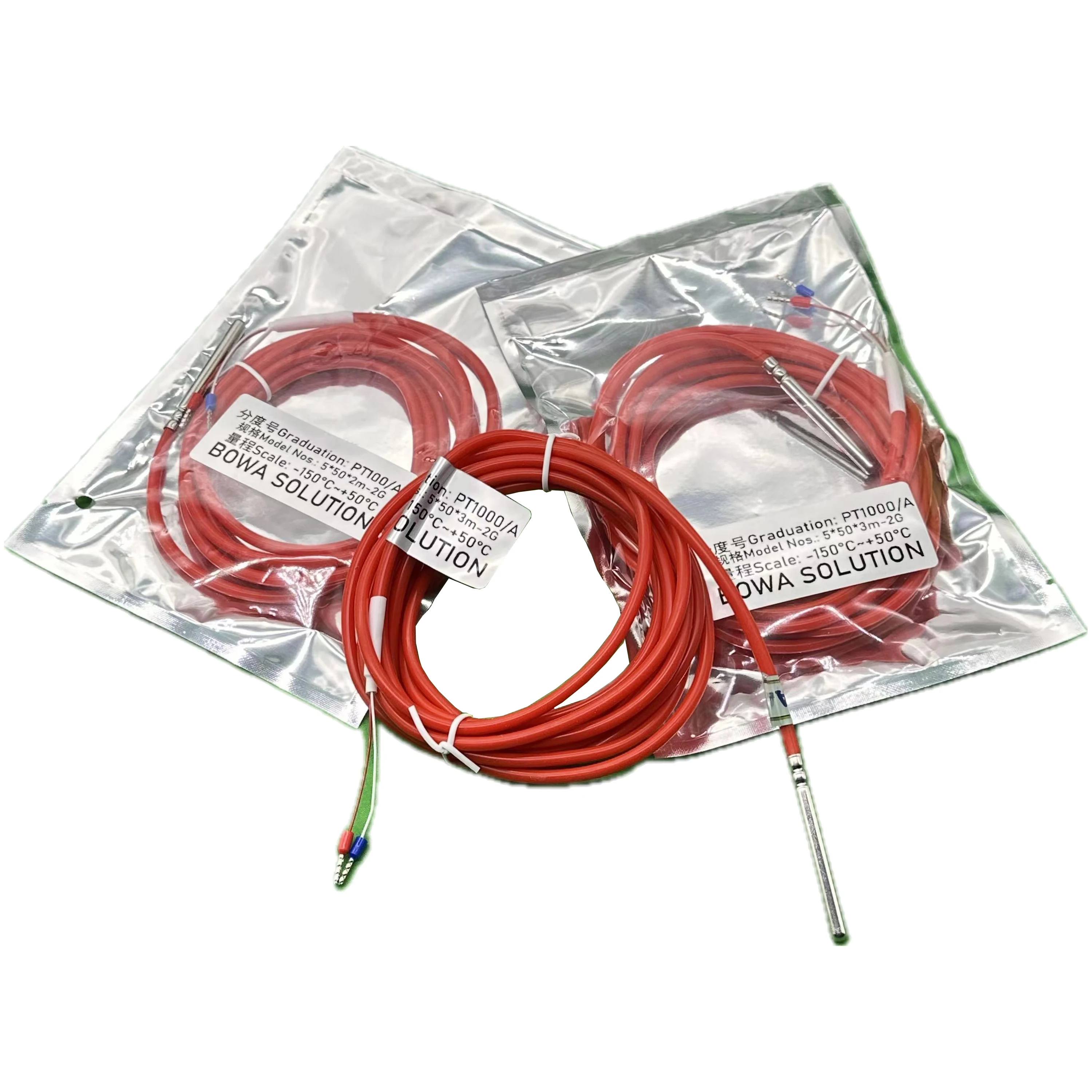 ENVIRON PT1000 Temperature Sensor – 10 Pack – 2m Silicone Lead – 2-Wire – Made In Germany