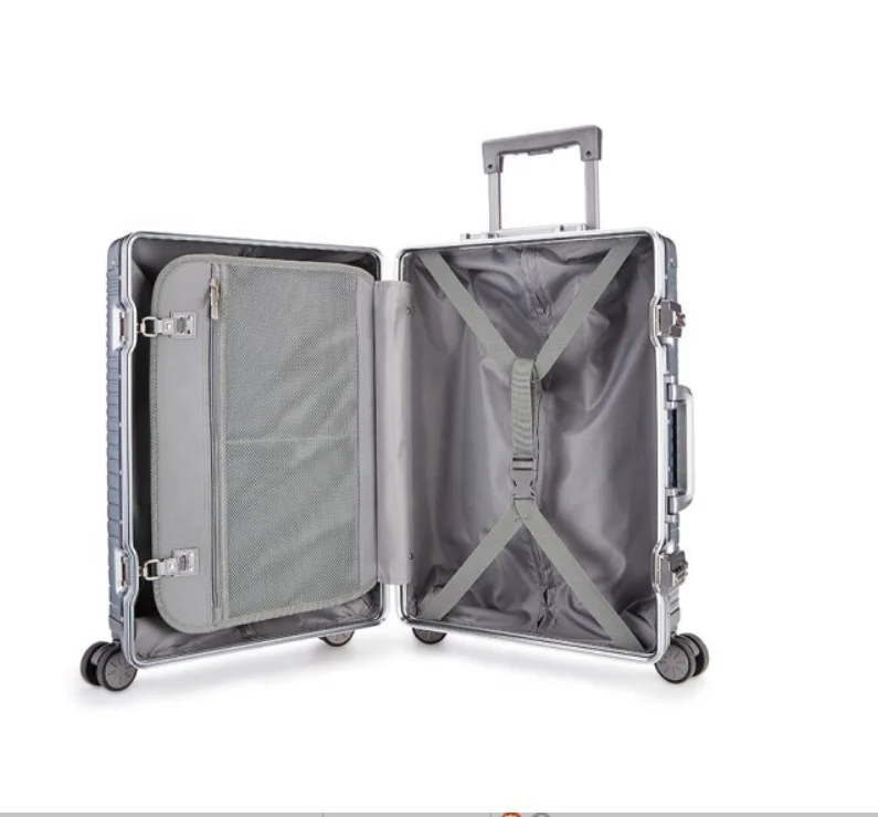 All Aluminum Alloy Classic Trolley Luggage Hard 20 Inch Easy to