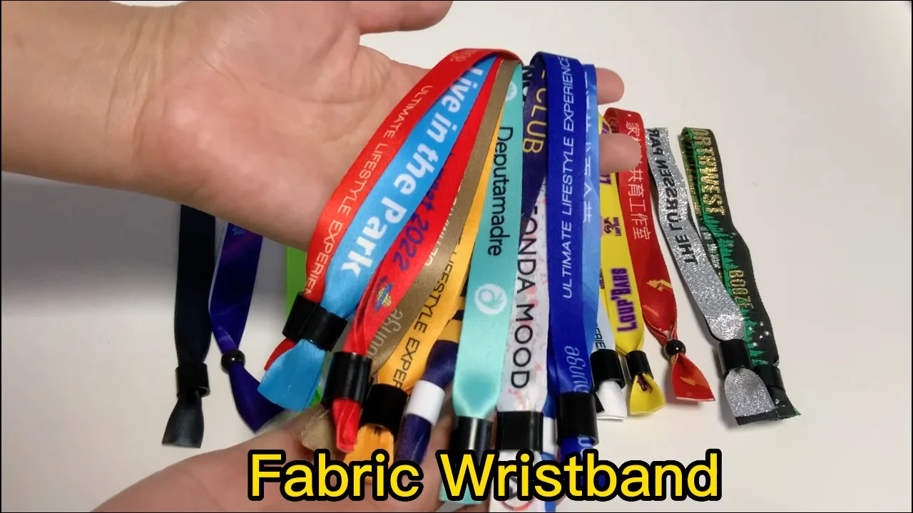 Custom Barrel Lock Wristbands Fabric Festival Cloth Bracelet Entrance