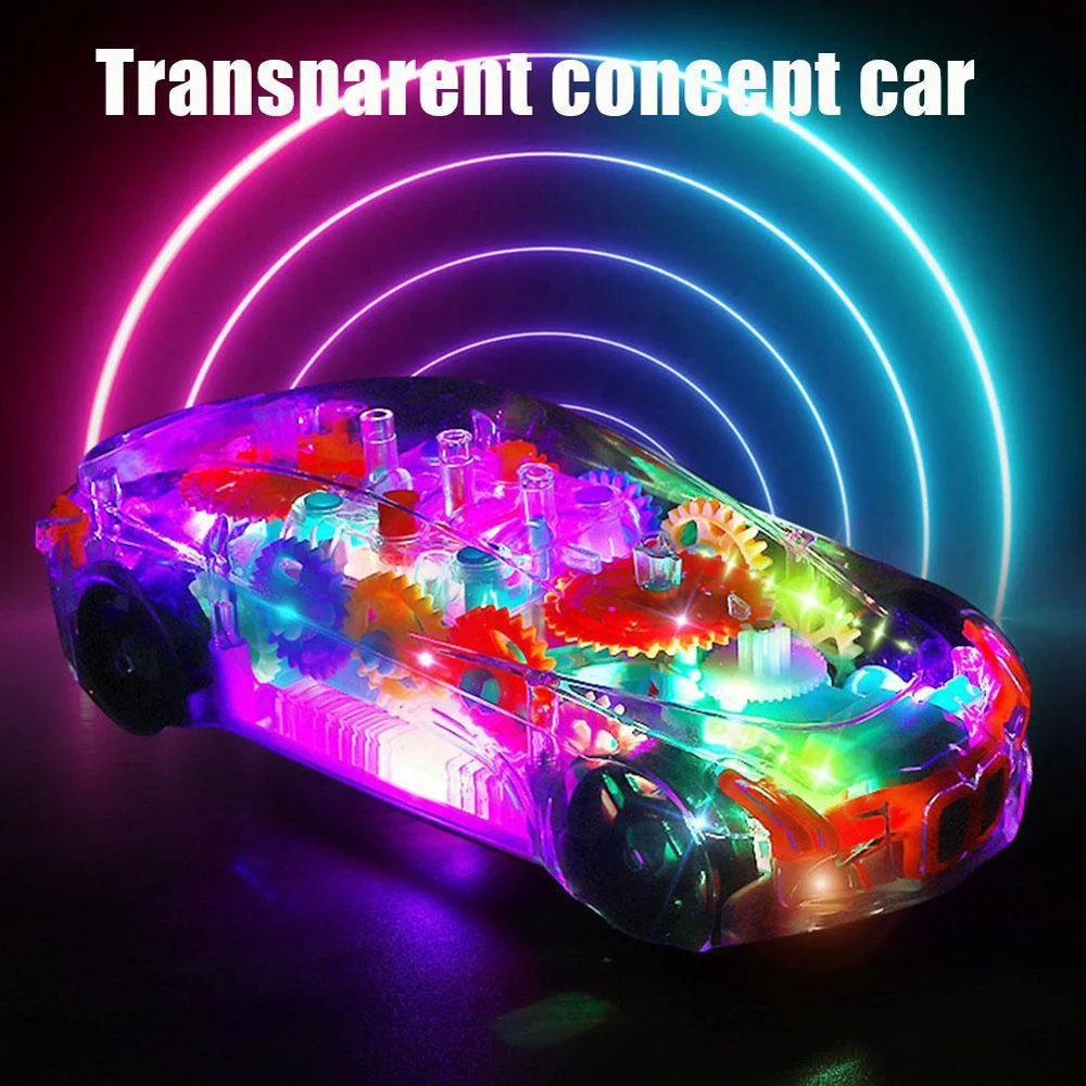 Crianças Piscando Carro De Corrida Brinquedo Transparente Luz Acima  Colorido Led Música Engrenagem Mecânica Carro Luminoso Modelo Crianças  Presente Aniversário - Carrinhos De Brinquedo E De Metal - AliExpress