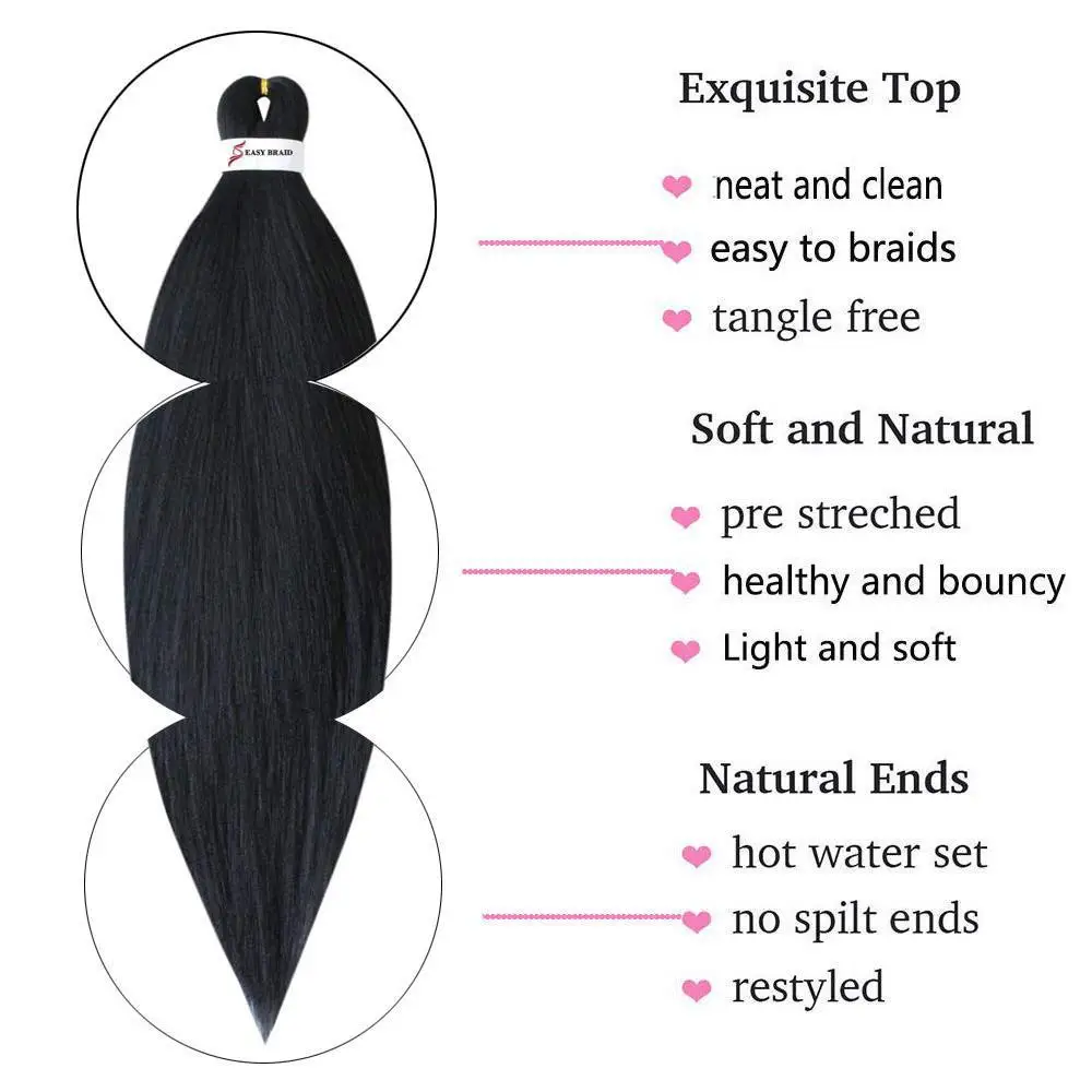 Wholesale Ultra Darling Private Label Ez Braid Salt And Pepper Hair