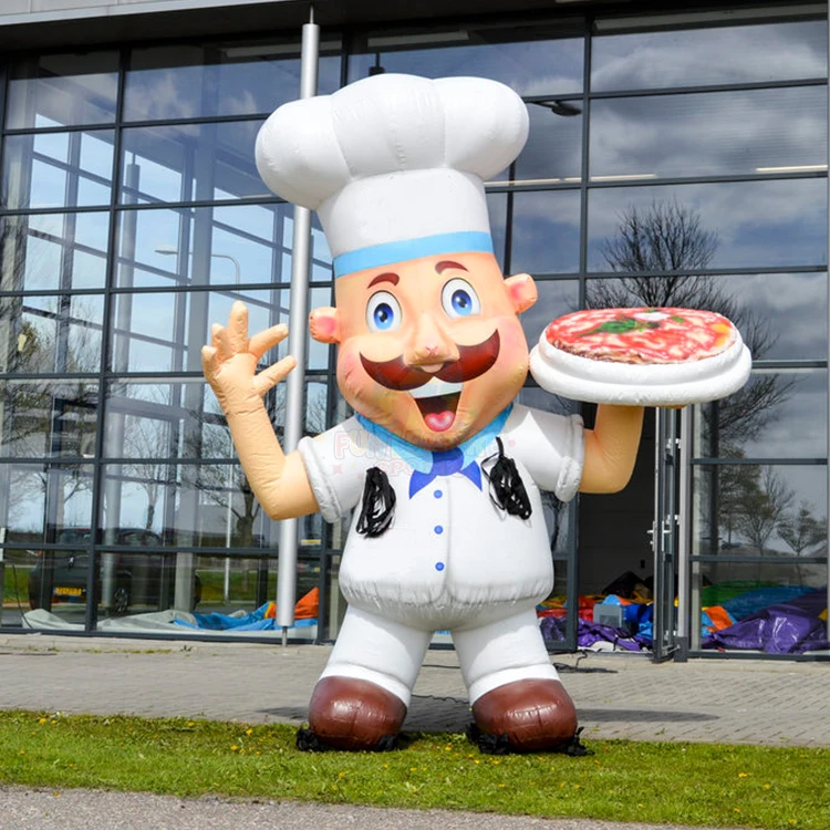 Cookout Inflatables Advertising Giant Inflatable Pizza Cook Man Balloon for Food Stores ...