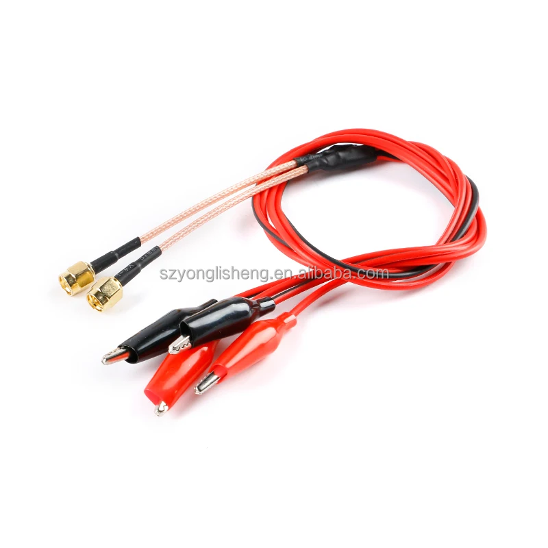 Guangcheng RG316. Cavo SMA. Cavo Maschio a Dual Alligator Clip Test Connector Pigtail Extension Jumper (Color : 2m