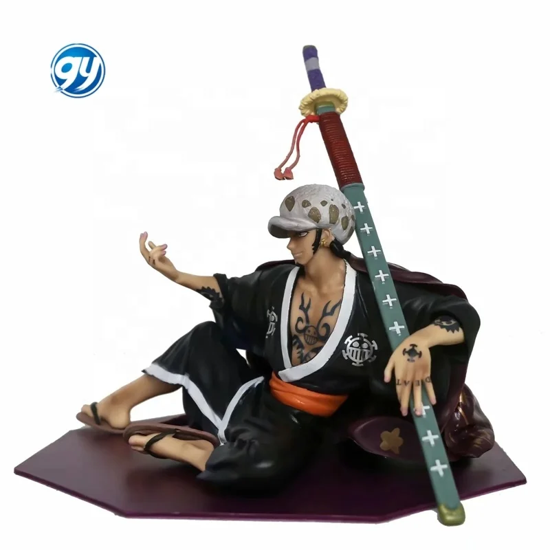 One Pieced Trafalgar Law Wano Kimono Sitting POP Figure Statue