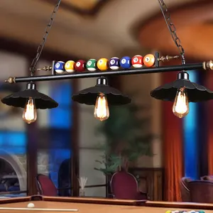 Restaurant bar Hot Pot Shop Decoration Personality Nostalgic Industrial Style Retro Iron Billiard Chandelier