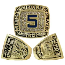 Custom Championship Ring 1941 Major League Baseball Hall of Famer No. 5 Joseph Paul DiMaggio Yankees Custom Wooden Gift Box