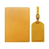 amarillo (funda para pasaporte+etiqueta de equipaje)
