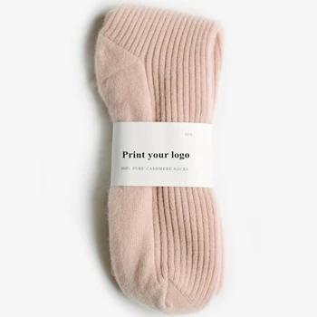 2022 wholesale low MOQ pure 100 % flat knitted cashmere mongolian cachemire 100% bed socks for women