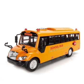Hot selling Cartoon school bus design Educational learning toys Yellow bus Plastic bus